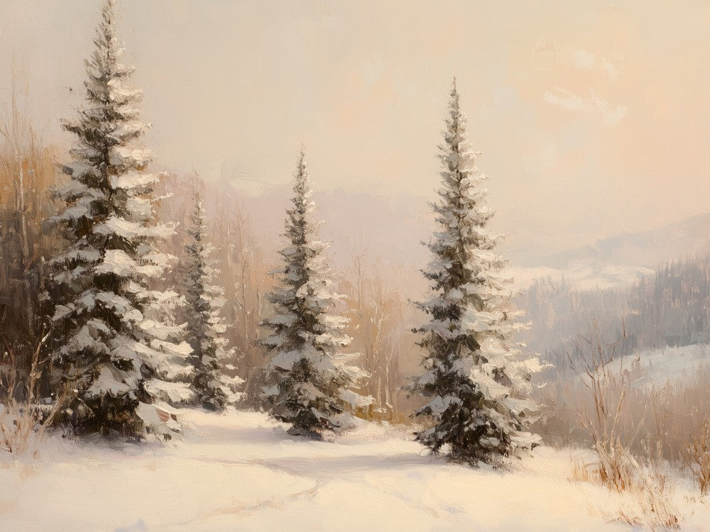 Snowy Pines