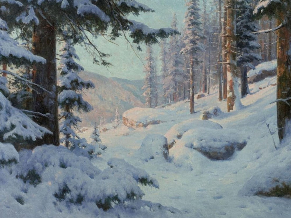Walter Moras - Paysage Forestier Enneigé