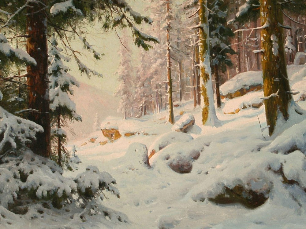 Walter Moras - Waldszene Zur Winterszeit