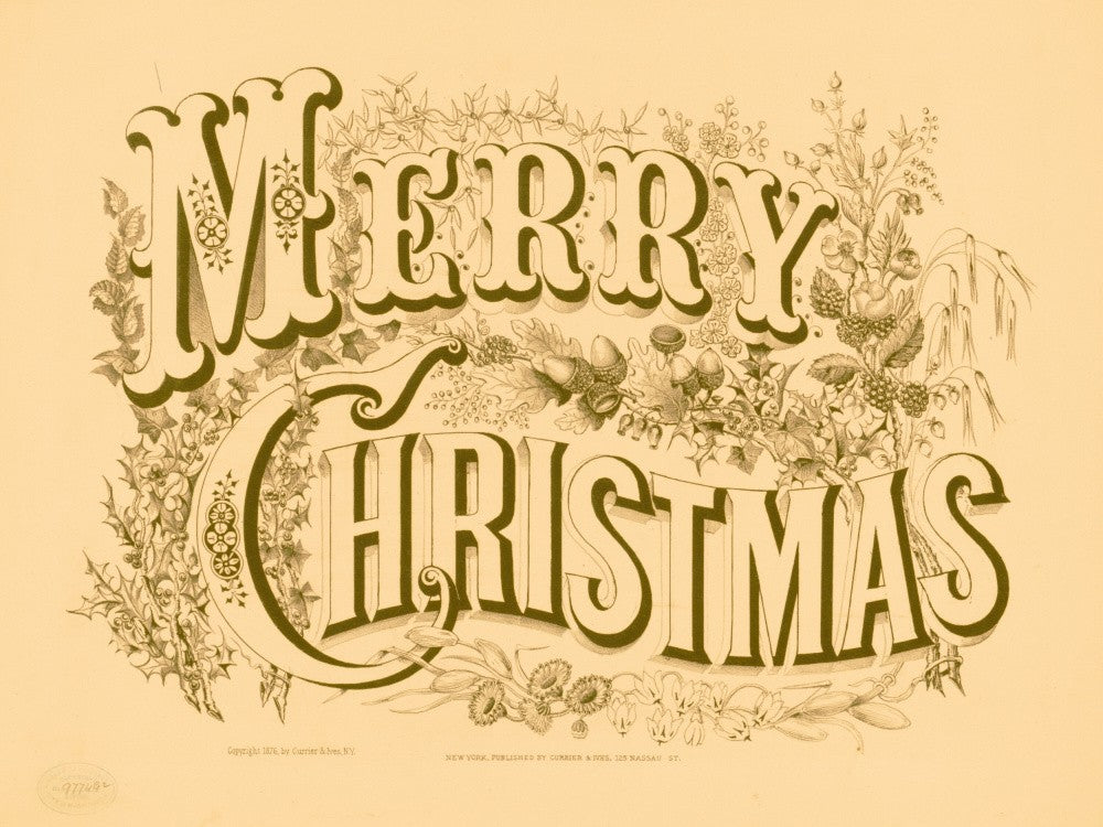 Merry Christmas - Sepia