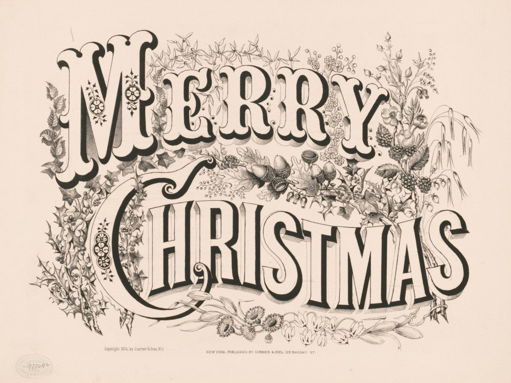 Frohe Weihnachten Vintage Schild