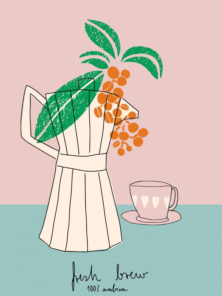 coffee pot fresh brew 100% arabica