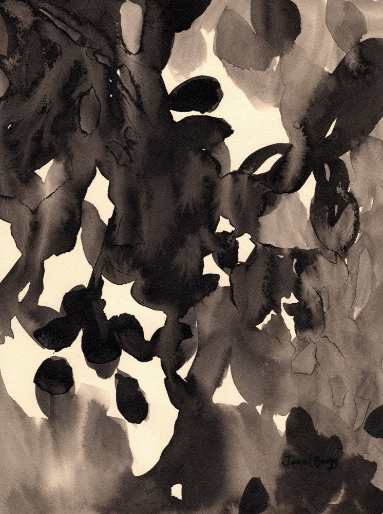 Leaves Abstract In Ink I