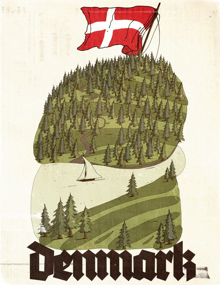Denmark Vintage Travel Postcard