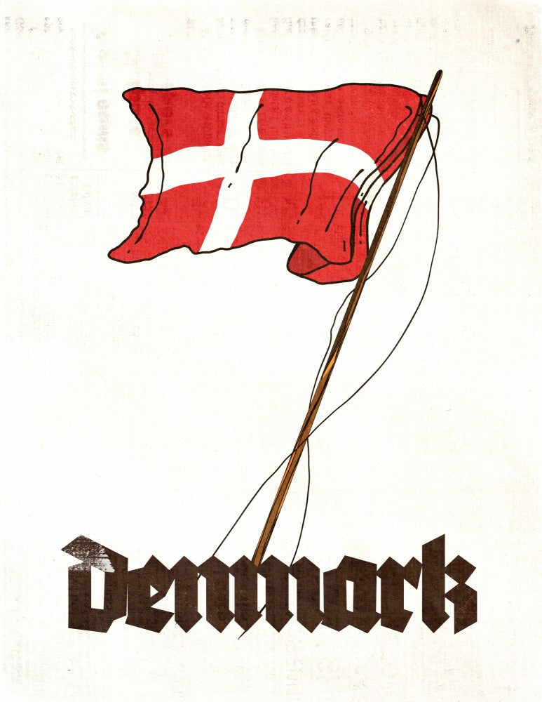 Denmark vintage travel poster