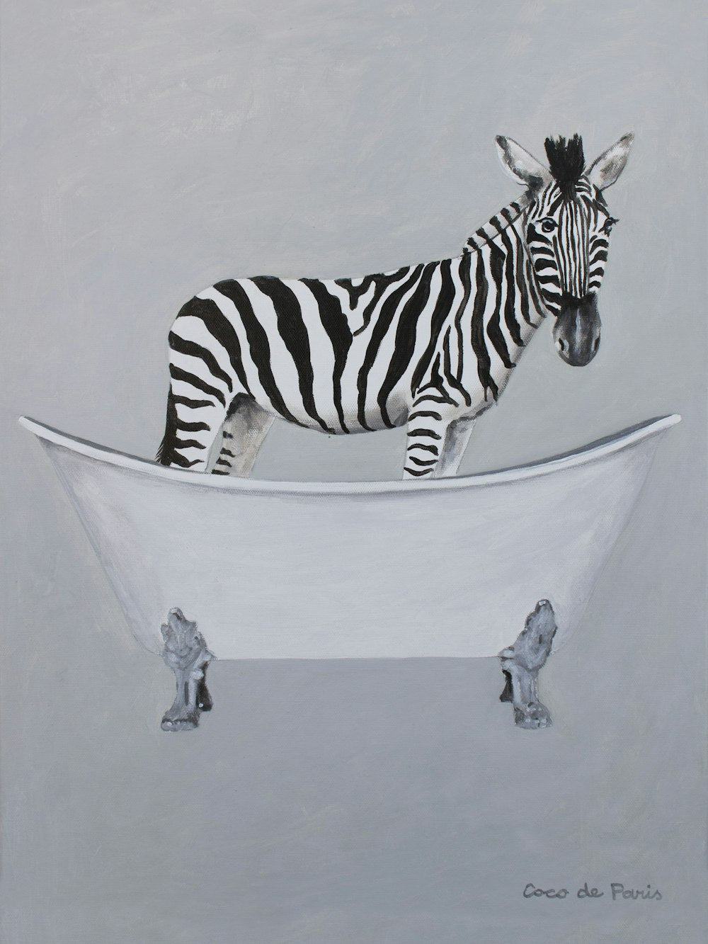 Zebra In Bathtub Bathroom
