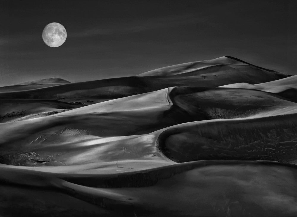 The night walked down the sky ...