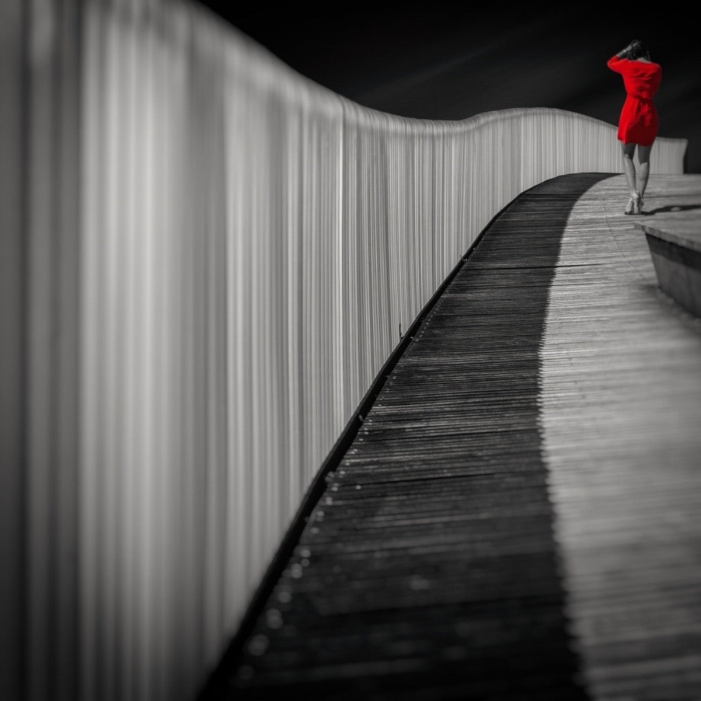 Woman in red