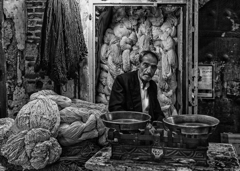 Seilhändler auf einem Basar (Iran)