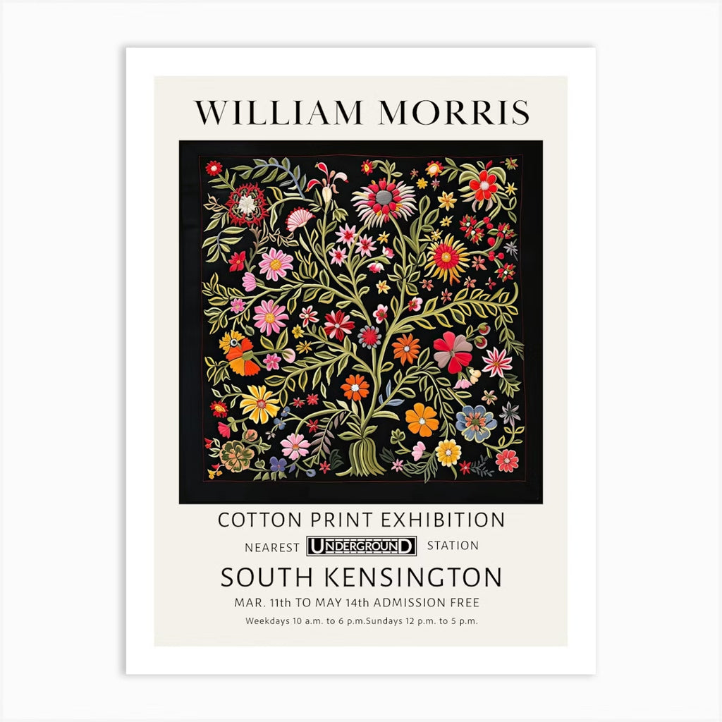 Set of 2 William Morris Textiles Silk Patterns