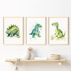 Set of 3 Dinosaurs Watercolour Kids