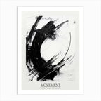 Set of 2 Black and White Abstract Ink