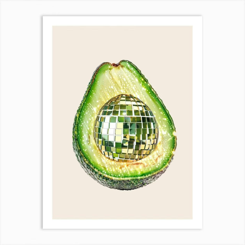 Set of 2 Disco Ball Food Tomato Avocado