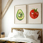 Set of 2 Disco Ball Food Tomato Avocado