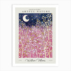 Set of 2 William Morris Moon and Stars Pink and Blue