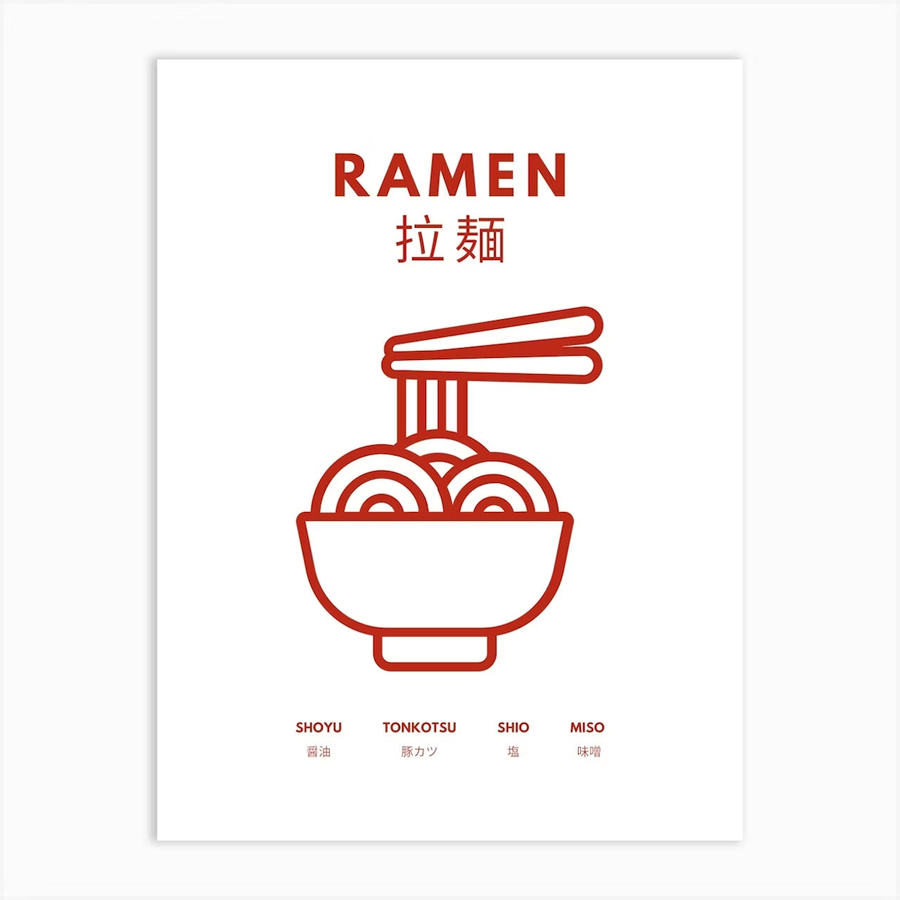 Set of 2 Ramen and Noodles Kitchen Food Art