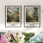 Set of 2 William Morris Prints Kew Gardens Botanical Greenhouse