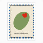 Set of 2 Olive Lovers Kitchen Illustration