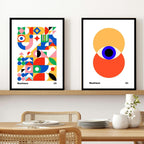 Set of 2 Bauhaus Poster Modern Abstract