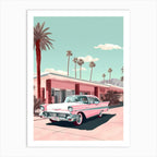Set of 3 Travel Art Retro Kitsch Miami and Palm Springs