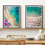 Set of 2 Beach Aerial View Coastal