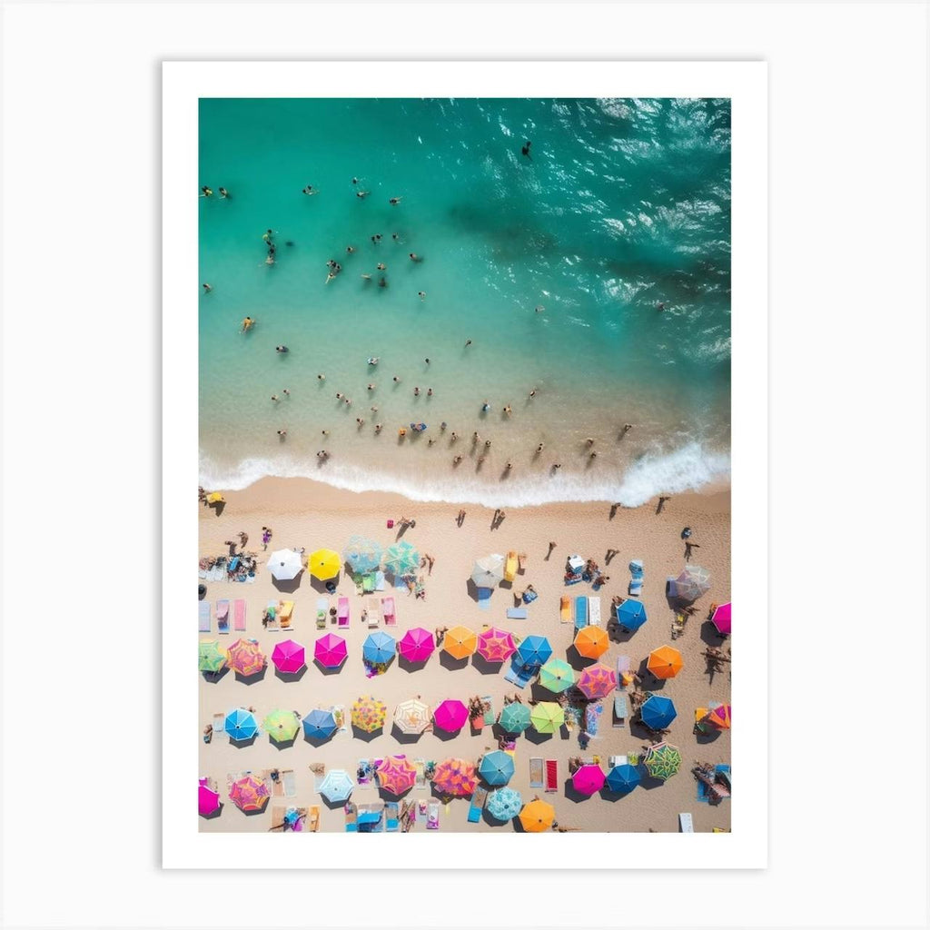 Set of 2 Beach Aerial View Coastal