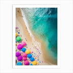 Set of 2 Beach Aerial View Coastal