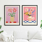 Set of 2 Spring Flower Vase Collection