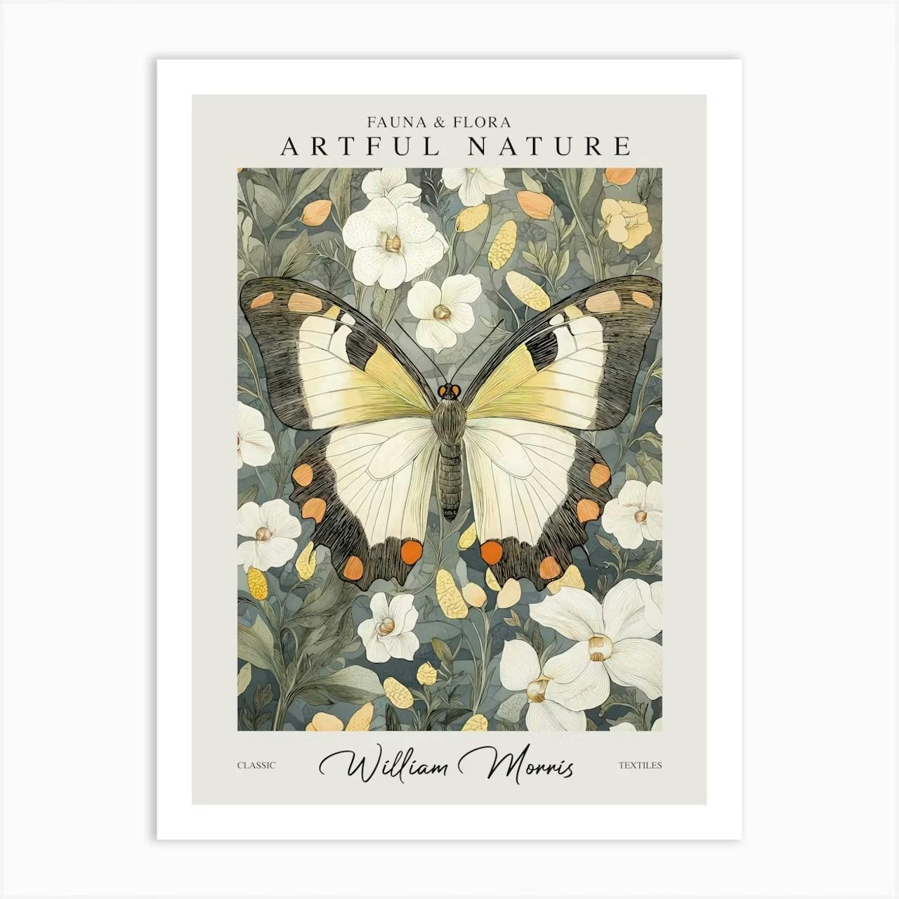 Set of 3 William Morris Prints Butterflies