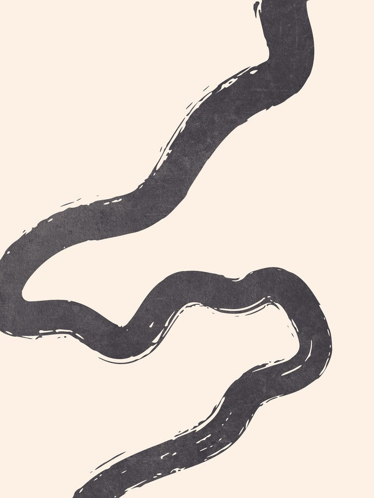 Coup de Pinceau Abstrait 3 Au Fusain