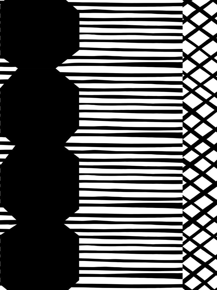 Black & White Geometric Abstract Triangle Wall Decor
