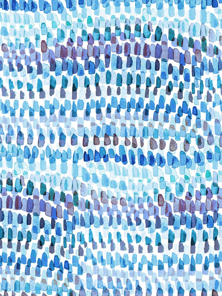 Artsy Strokes Stripes Colorful Blue