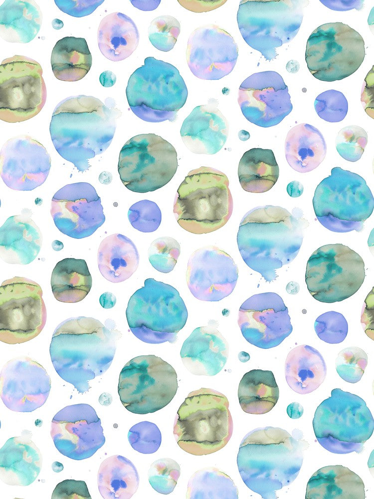 Big Watery Dots Blue