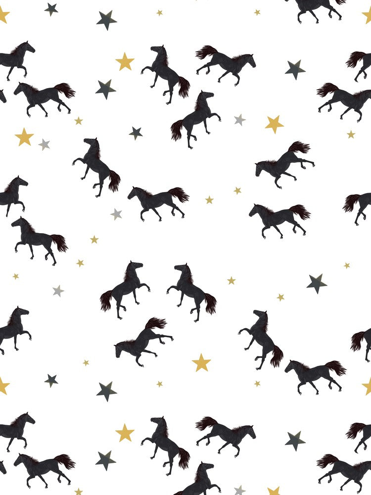 Motif Chevaux Noirs