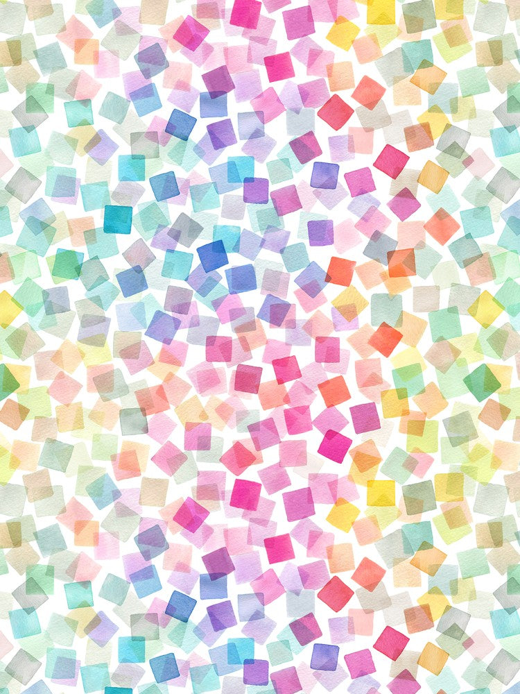 Confetti Watercolor Plaids Rainbow
