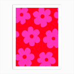 Pink Groovy Funky Flowers