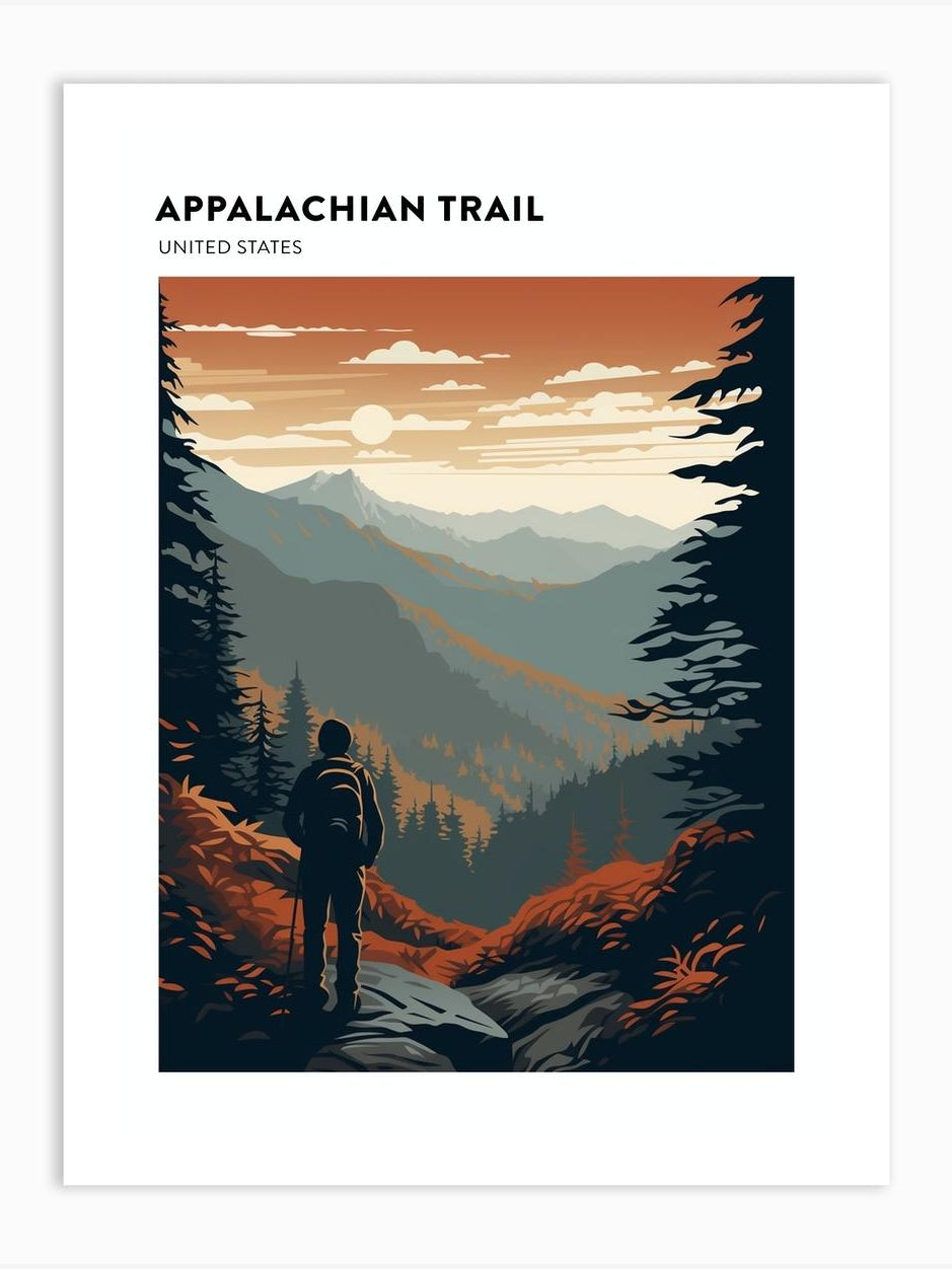 Appalachian Trail Usa 4 Hiking Trail Landscape Poster