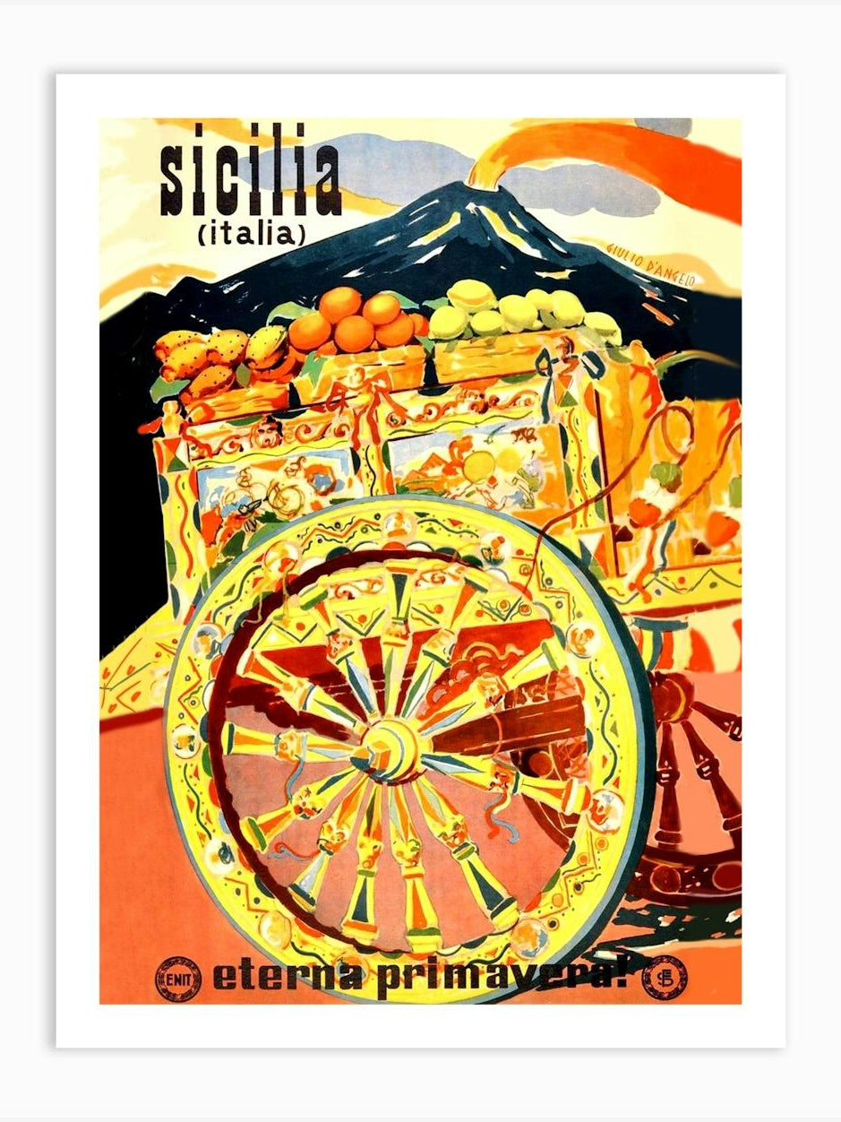 Sicily Carriage Full Of Fruits