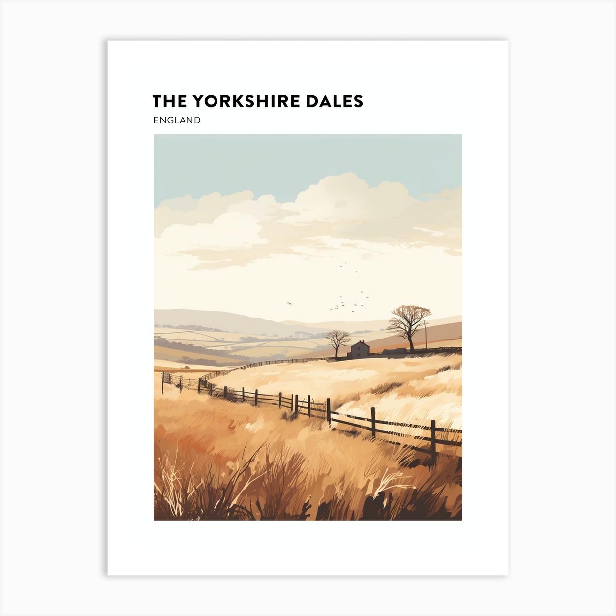 The Yorkshire Dales England 4 Hiking Trail Landscape Poster