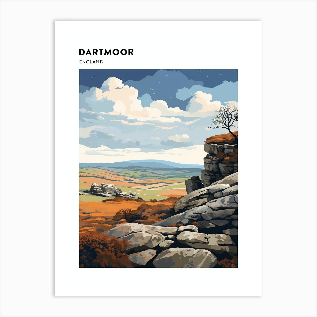 Dartmoor National Park England 1 Hiking Trail Landscape Poster