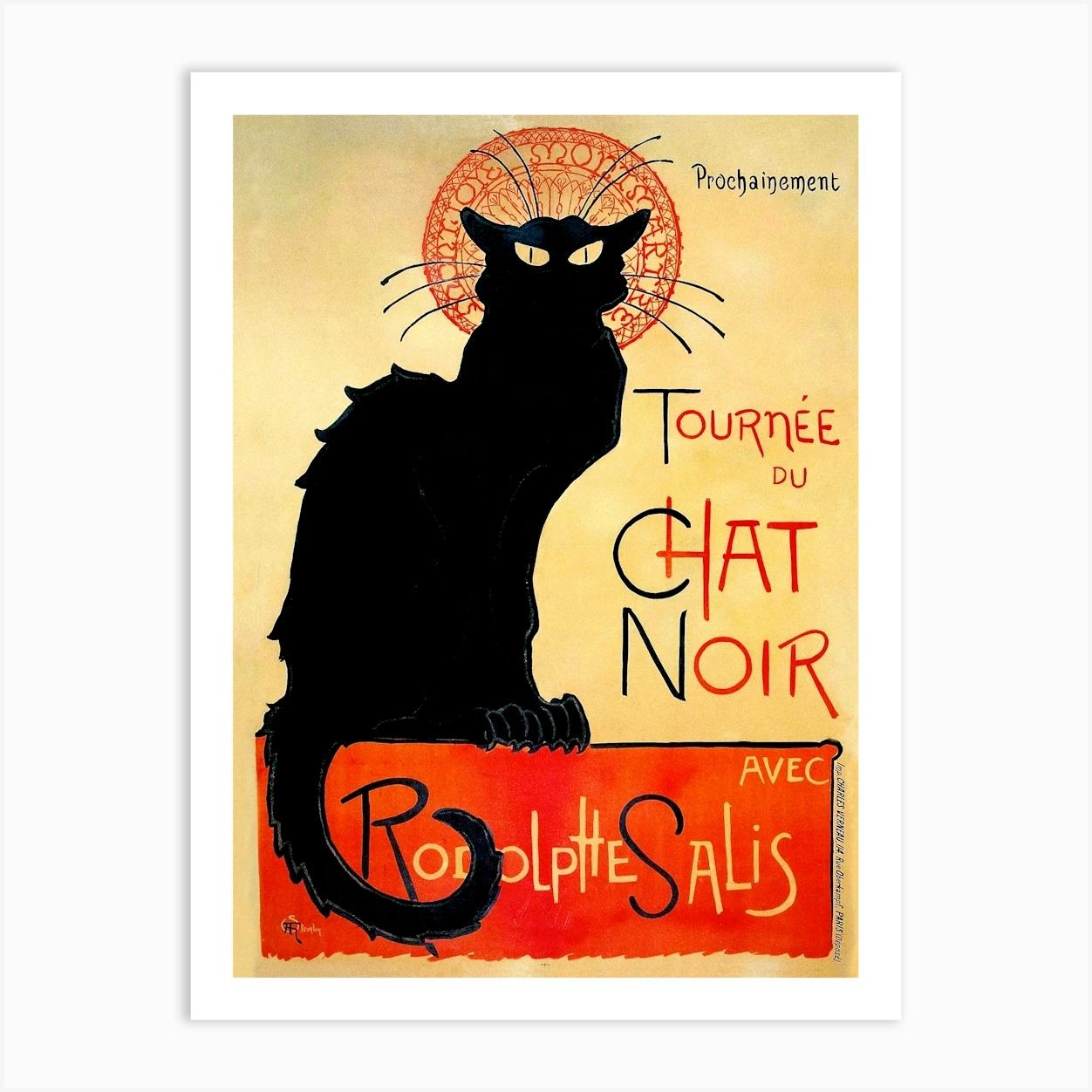 Cat Noir Vintage Poster For A Play