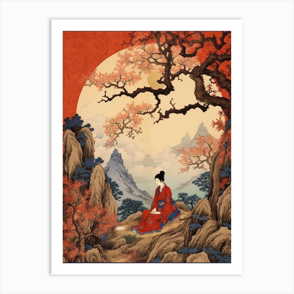 Mont Zao Japon Art de Voyage Vintage 4