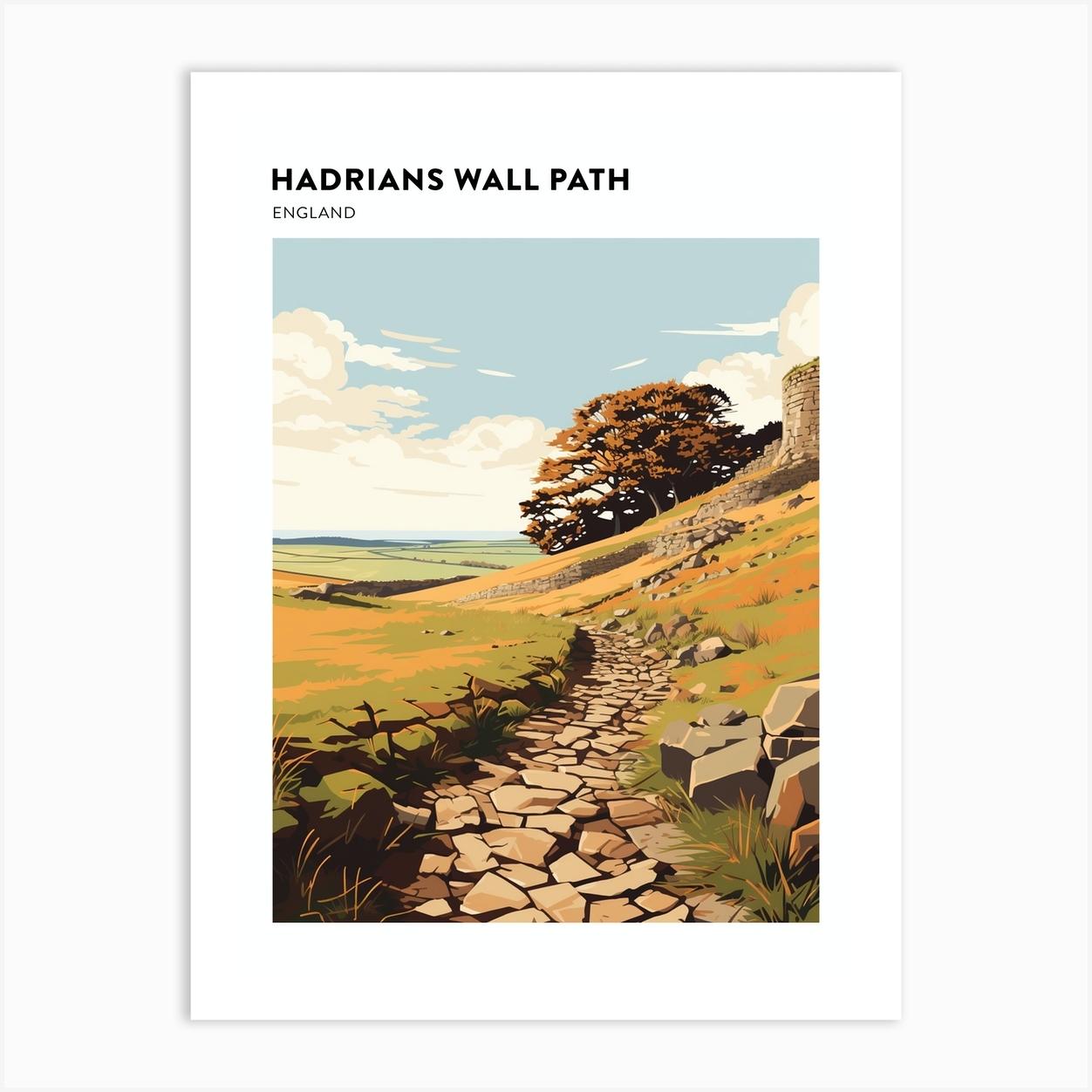 Hadrians Wall Path England 1 Hiking Trail Landscape Poster