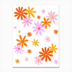 Pink and Orange Cute Flower Pattern
