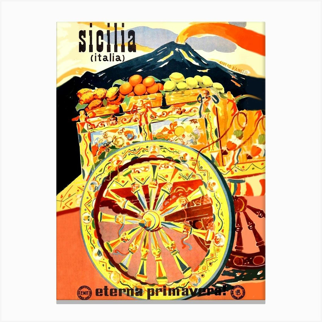 Sicily Carriage Full Of Fruits