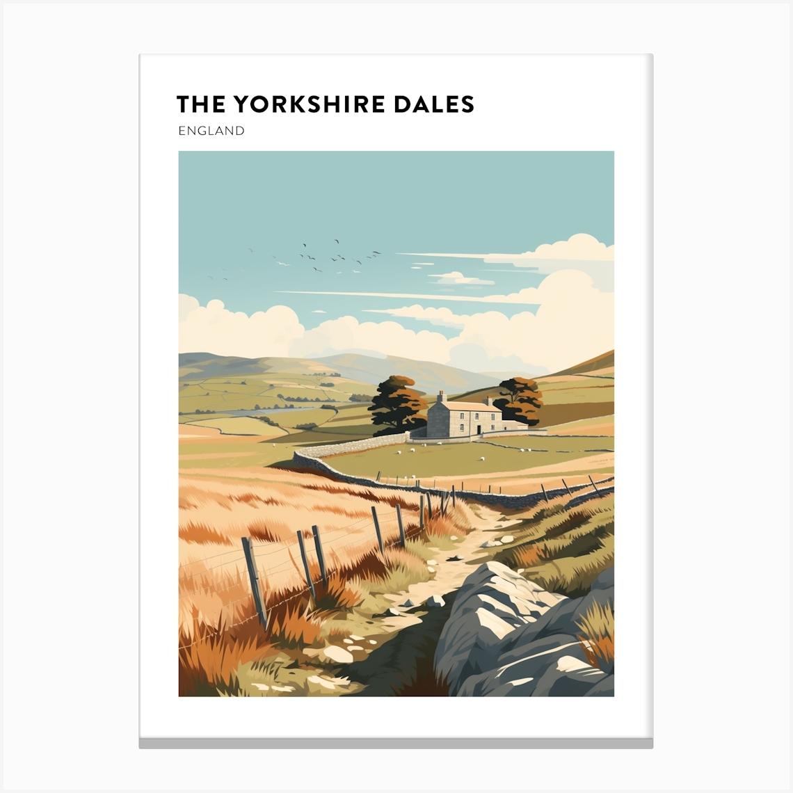 The Yorkshire Dales England 3 Hiking Trail Landscape Poster