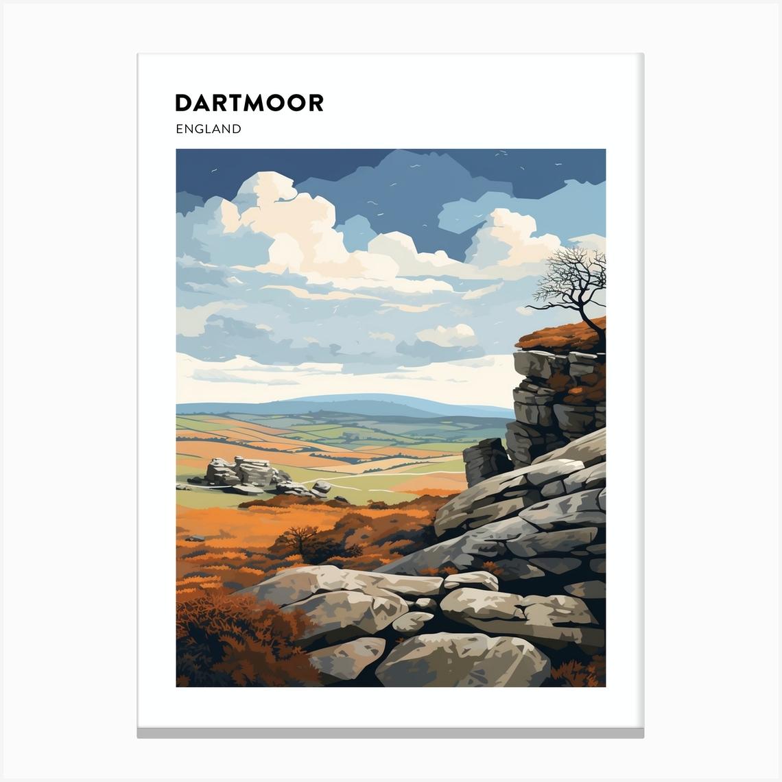 Dartmoor National Park England 1 Hiking Trail Landscape Poster