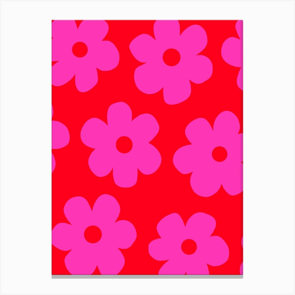 Pink Groovy Funky Flowers