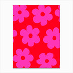 Pink Groovy Funky Flowers