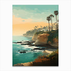 La Jolla Cove San Diego California Mediterranean Style Illustration 3